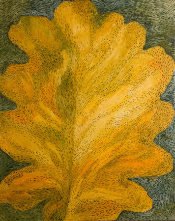 Portrét podzimního dubu, 2025, akryl na plátně, 40 x 50 cm, akryl na plátně